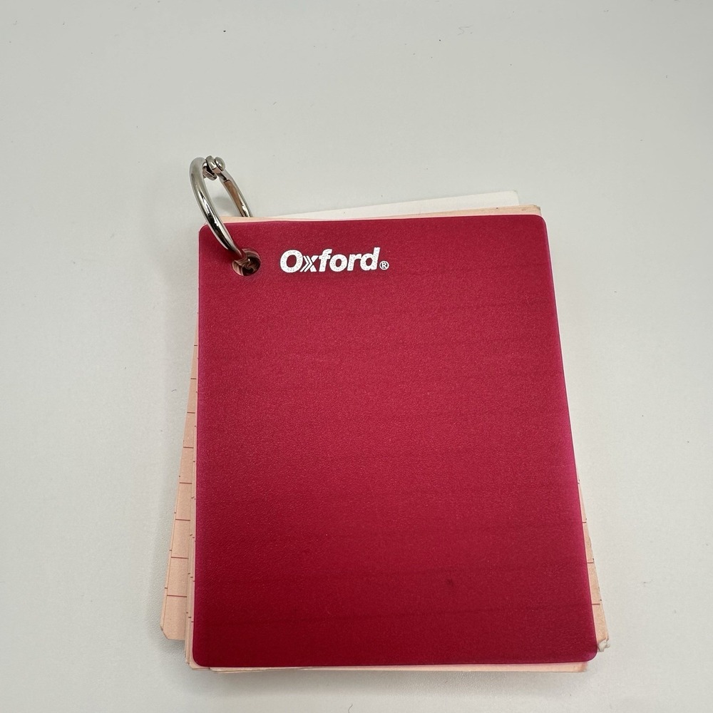 VTG Mini Oxford Keychain Notebook Pad Paper Y2K 2000's 3"‎